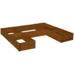 Outsunny Raised Garden Bed, Set of 5 Large Wooden Box Planters for Outdoor Plants Vegetables Flowers Herbs, 7.5x7.5x1ft, Brown - Image 11