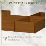 Outsunny Raised Garden Bed, Set of 5 Large Wooden Box Planters for Outdoor Plants Vegetables Flowers Herbs, 7.5x7.5x1ft, Brown - Image 5