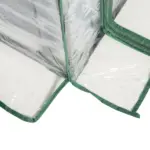 Outsunny Raised Garden Bed with Greenhouse, Steel Planter Box with Plastic Cover, Roll-Up Window, Clear - Image 14