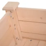 Outsunny Raised Garden Bed with Legs, 34" x 18" x 30", Elevated Wooden Planter Box, Self-Draining with Bed Liner for Vegetables, Herbs - Image 8