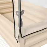 Raised Garden Bed with Legs and Cover Metal Elevated Planter Box with Bottom Shelf and Liner Cream - Image 8