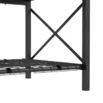 Outsunny Raised Garden Bed with Legs and Cover, Metal Elevated Planter Box with Bottom Shelf and Liner for Vegetables, Black - Image 9