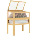 Outsunny Raised Garden Bed with Mini Greenhouse, Elevated Planter Box with Legs and Bed Liner for Flowers, Vegetables - Image 11