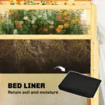Outsunny Raised Garden Bed with Mini Greenhouse, Elevated Planter Box with Legs and Bed Liner for Flowers, Vegetables - Image 7