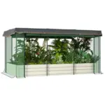 Raised Garden Bed with Protective Cage and Shade Beige for Flowers and Vegetables - Image 11