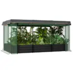 Outsunny Raised Garden Bed with Protective Cage and Shade Gray for Flowers and Vegetables - Image 11