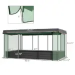 Outsunny Raised Garden Bed with Protective Cage and Shade Gray for Flowers and Vegetables - Image 3