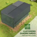 Outsunny Raised Garden Bed with Protective Cage and Shade Gray for Flowers and Vegetables - Image 5