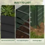 Outsunny Raised Garden Bed with Protective Cage and Shade Gray for Flowers and Vegetables - Image 7