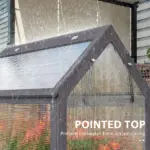Raised Garden Flower Bed Kit with Greenhouse, Wooden Cold Frame Planter, 35.5" x 22.5" x 38.25", Gray - Image 8