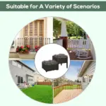Raised Garden Planter 2 Piece Set Brown with Self-Watering System and Drainage for Outdoor Flowers - Image 8