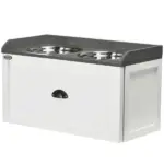 PawHut Raised Pet Feeder, Large Pet Dish Bowl Set with Storage Drawer, 2 Steel Bowls, White - Image 11
