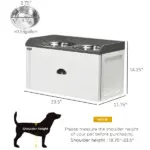 PawHut Raised Pet Feeder, Large Pet Dish Bowl Set with Storage Drawer, 2 Steel Bowls, White - Image 3