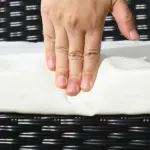 Rattan Outdoor Dining Chairs with Cushions Cream White Patio Comfort - Image 9