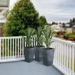 Outsunny Rattan-Style Plastic Planters with Drainage Holes, Set of 3 - 24 Inch Height, Grey - Image 10