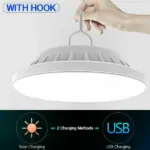 60 LED Rechargeable Solar and USB Camping Lantern with Power Bank - Image 6