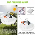 60 LED Rechargeable Solar and USB Camping Lantern with Power Bank - Image 10