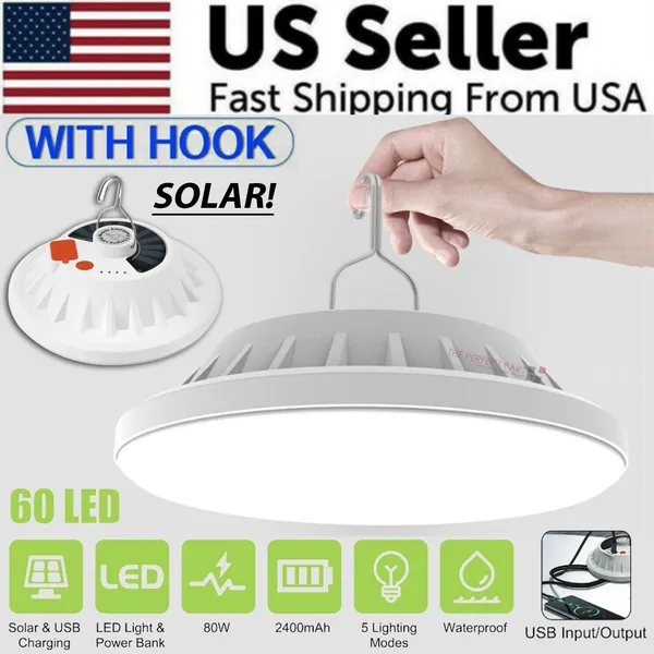rechargeable-60-led-outdoor-camping-tent-light-usb-solar-lantern-hiking-lamp-6.webp 60 LED Rechargeable Solar and USB Camping Lantern with Power Bank - Image 1