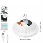 60 LED Rechargeable Solar and USB Camping Lantern with Power Bank - Image 4