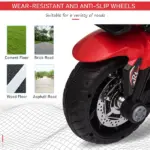 Aosom Red 6V Kids Electric Motorcycle Ride-On Dirt Bike Toy with Music Horn Headlights - Image 5