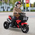 Aosom Red 6V Kids Electric Motorcycle Ride-On Dirt Bike Toy with Music Horn Headlights - Image 10