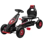 Aosom Red Pedal Go Kart for Kids, Outdoor Ride-On Toy with Adjustable Seat, Anti-Slip Wheels, Safety Brake, Ages 5-12 - Image 11