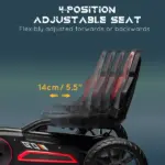 Red Pedal Go Kart for Kids with Durable Swing Axle and Shock-Absorbing Wheels - Image 4