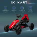 Red Pedal Go Kart for Kids with Durable Swing Axle and Shock-Absorbing Wheels - Image 8