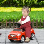 Aosom Red Toddler Ride On Push Car Foot-to-Floor with Horn Music Headlights Storage - Image 2