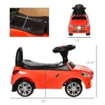 Aosom Red Toddler Ride On Push Car Foot-to-Floor with Horn Music Headlights Storage - Image 3