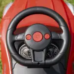 Aosom Red Toddler Ride On Push Car Foot-to-Floor with Horn Music Headlights Storage - Image 8