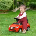 Aosom Red Toddler Ride On Push Car Foot-to-Floor with Horn Music Headlights Storage - Image 10