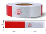 Red White Reflective Safety Tape Roll for Trucks and Trailers - Image 5