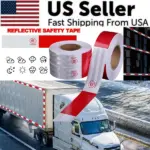 Red White Reflective Safety Tape Roll for Trucks and Trailers