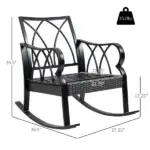Relaxation Rocker: Blue Wicker Rocking Chair for Garden and Backyard - Image 3