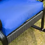 Relaxation Rocker: Blue Wicker Rocking Chair for Garden and Backyard - Image 8