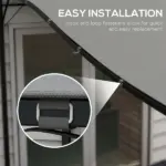 Outsunny Replacement Canopy for 10x10 Pergola Dark Gray UV Protection Easy Install 84C-038 Series - Image 6