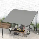 Outsunny Replacement Canopy for 10x10 Pergola Dark Gray UV Protection Easy Install 84C-038 Series - Image 10