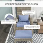 Resin Adirondack Lounger with Ottoman: Comfort Design, Detachable Cushions, and Broad Armrests for Outdoor Relaxation - Image 6