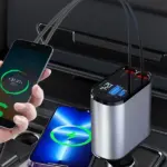 4-in-1 Retractable 60W Car Charger with USB-C and USB-A Ports - Image 16