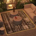 Outsunny Reversible Outdoor Rug Carpet with LED Lights, Carry Bag and Ground Stakes for Backyard, Deck, Picnic, Beach, 10 ft x 8 ft - Image 9
