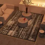 Outsunny Reversible Outdoor Rug Carpet with LED Lights, Carry Bag and Ground Stakes for Backyard, Deck, Picnic, Beach, 12 ft x 9 ft - Image 2