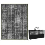 Outsunny Reversible Outdoor Rug Carpet with LED Lights, Carry Bag and Ground Stakes for Backyard, Deck, Picnic, Beach, 12 ft x 9 ft - Image 11