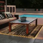 Outsunny Reversible Outdoor Rug Carpet with LED Lights, Carry Bag and Ground Stakes for Backyard, Deck, Picnic, Beach, 12 ft x 9 ft - Image 10