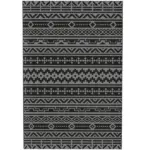 Outsunny Reversible Outdoor Rug, Waterproof Plastic Straw with Carry Bag, 6 ft x 9 ft, Black and Gray Geometric Wall - Image 12