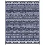 Outsunny Reversible Outdoor Rug, Waterproof Plastic Straw with Carry Bag, 8' x 10', Blue and White Geometric - Image 12