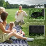 Outsunny Reversible Outdoor Rug, Waterproof Plastic Straw with Carry Bag, 8' x 10', Blue and White Geometric - Image 8