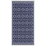 Reversible Outdoor Rug, Waterproof Plastic Straw with Carry Bag, 9' x 18', Blue and White Lantern - Image 12