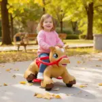 Ride On Horse Toy, 12V Battery Powered Ride on Toy with Carrot Toy, Comb and Sound, Electric Rocking Horse for Toddlers - Image 2