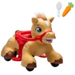 Ride On Horse Toy, 12V Battery Powered Ride on Toy with Carrot Toy, Comb and Sound, Electric Rocking Horse for Toddlers - Image 11